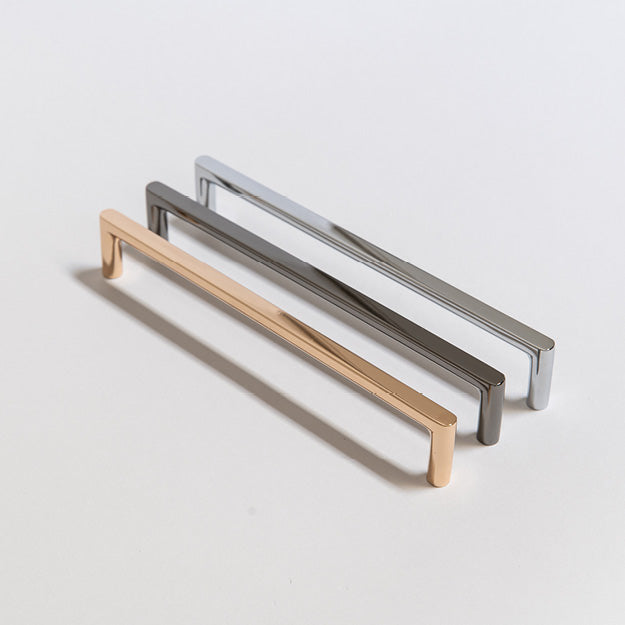 Pura Handle: Slim Polished Brass Cabinet Handles – Linear Standard